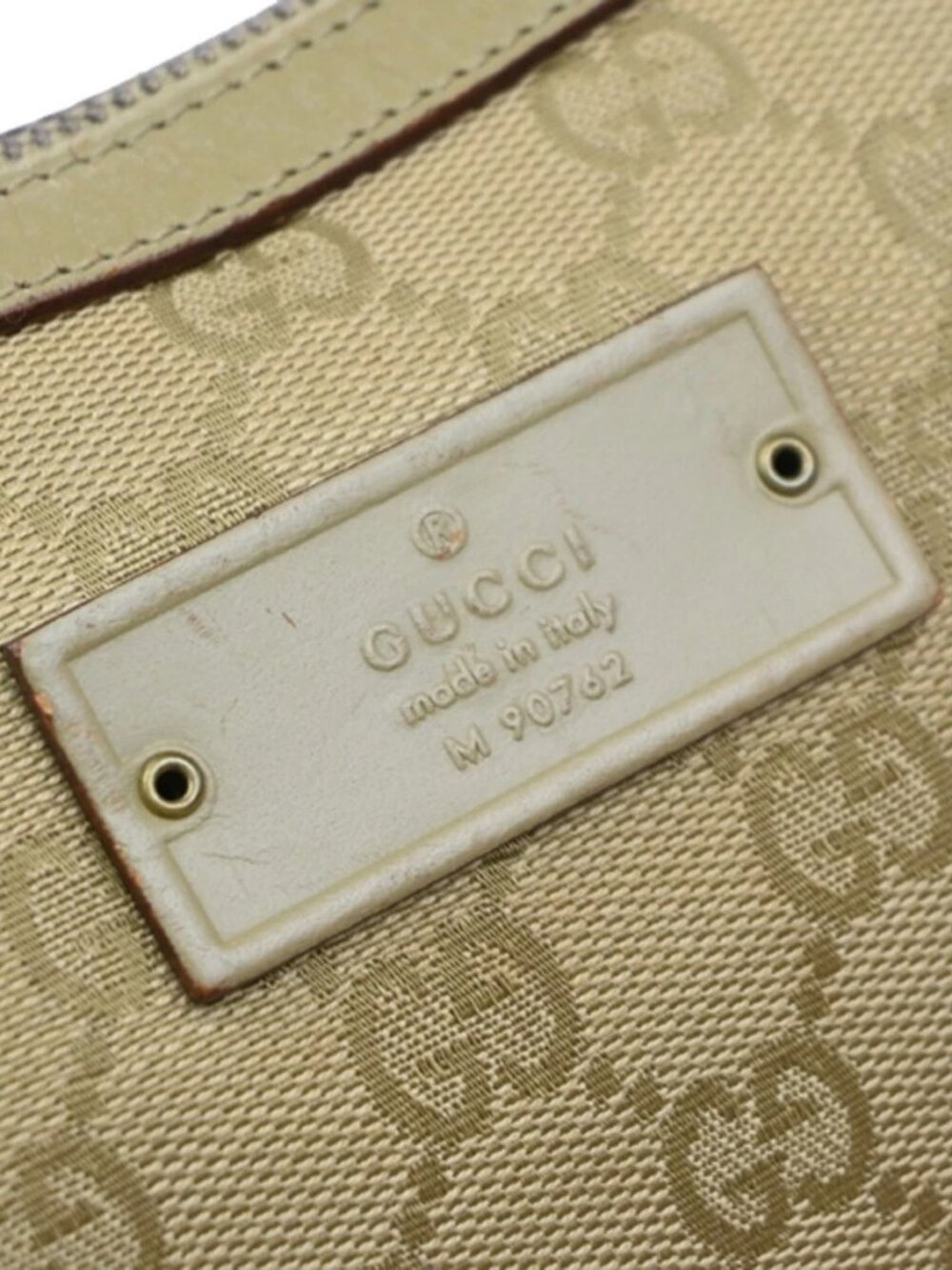 GUCCI Logo GG Pattern Shoulder Bag Canvas Leather Beige GHW Italy 34YJ134 - Picture 8 of 15